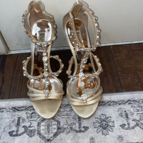 Badgley Mischka Shoes - Badgely Mischka Stappy Rhinestone Heels